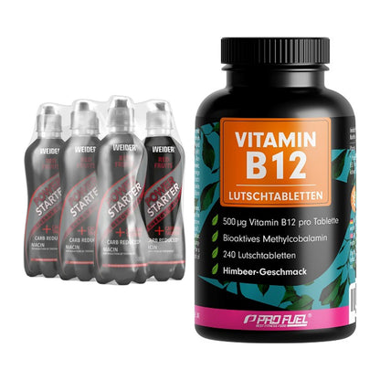 Koffein & B-Vitamine: Weider Power Starter + ProFuel Vitamin B12 – alle enthaltenen Artikel