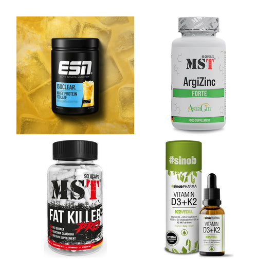 Wettkampfvorbereitung: ESN ISOCLEAR + MST ArgiZinc + 2 weitere – alle enthaltenen Artikel