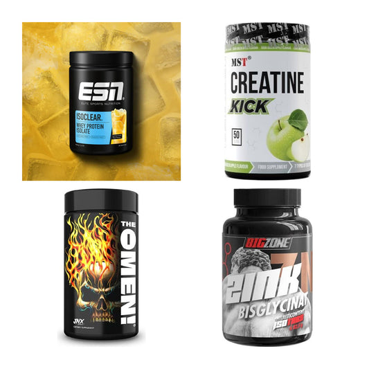 Wettkampfvorbereitung: ESN ISOCLEAR + MST Creatine + 2 weitere – alle enthaltenen Artikel