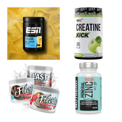 Wettkampfvorbereitung: ESN ISOCLEAR + MST Creatine + 2 weitere – alle enthaltenen Artikel