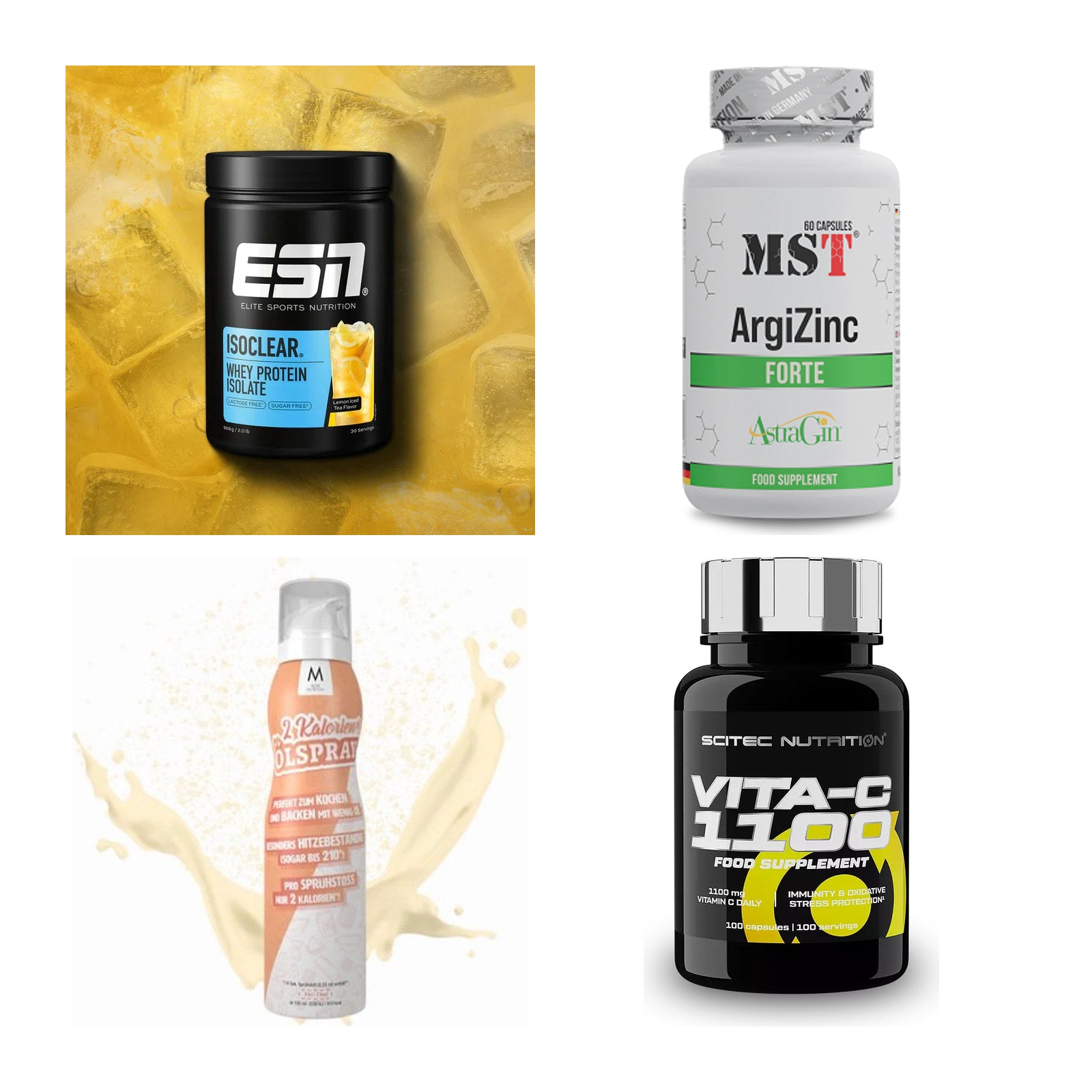 Wettkampfvorbereitung: ESN ISOCLEAR + MST ArgiZinc + 2 weitere – alle enthaltenen Artikel