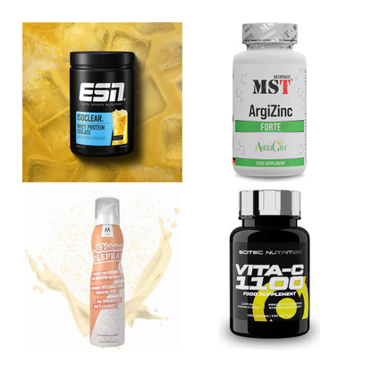 Wettkampfvorbereitung: ESN ISOCLEAR + MST ArgiZinc + 2 weitere – alle enthaltenen Artikel