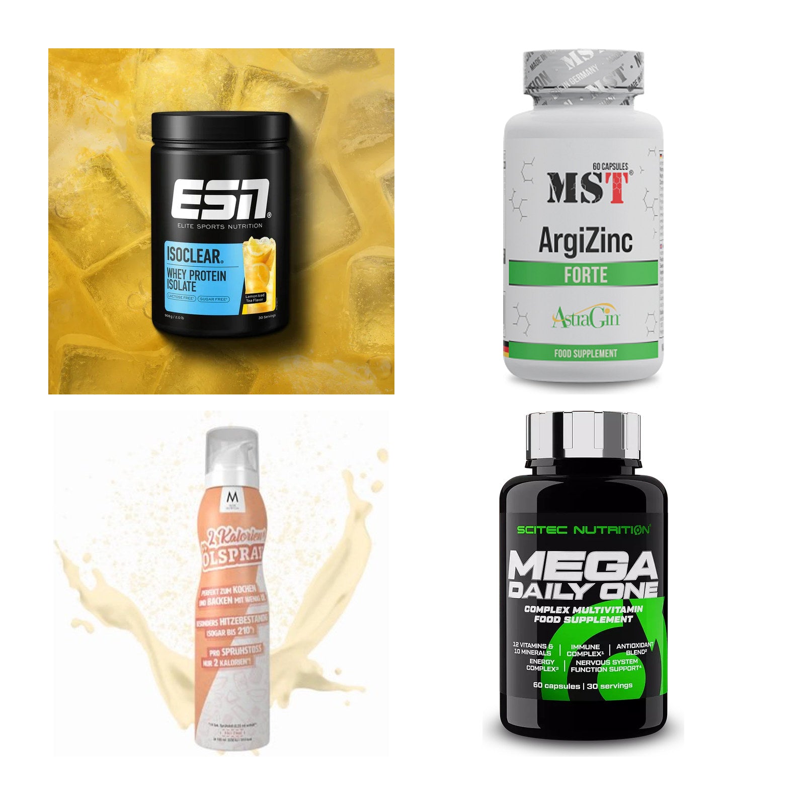 Wettkampfvorbereitung: ESN ISOCLEAR + MST ArgiZinc + 2 weitere – alle enthaltenen Artikel
