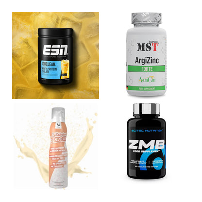 Wettkampfvorbereitung: ESN ISOCLEAR + MST ArgiZinc + 2 weitere – alle enthaltenen Artikel