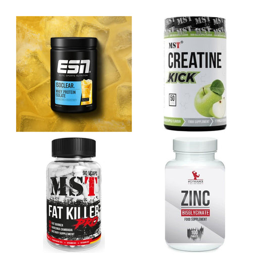 Wettkampfvorbereitung: ESN ISOCLEAR + MST Creatine + 2 weitere – alle enthaltenen Artikel
