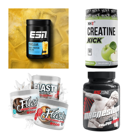 Wettkampfvorbereitung: ESN ISOCLEAR + MST Creatine + 2 weitere – alle enthaltenen Artikel