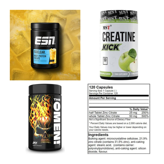 Wettkampfvorbereitung: ESN ISOCLEAR + MST Creatine + 2 weitere – alle enthaltenen Artikel