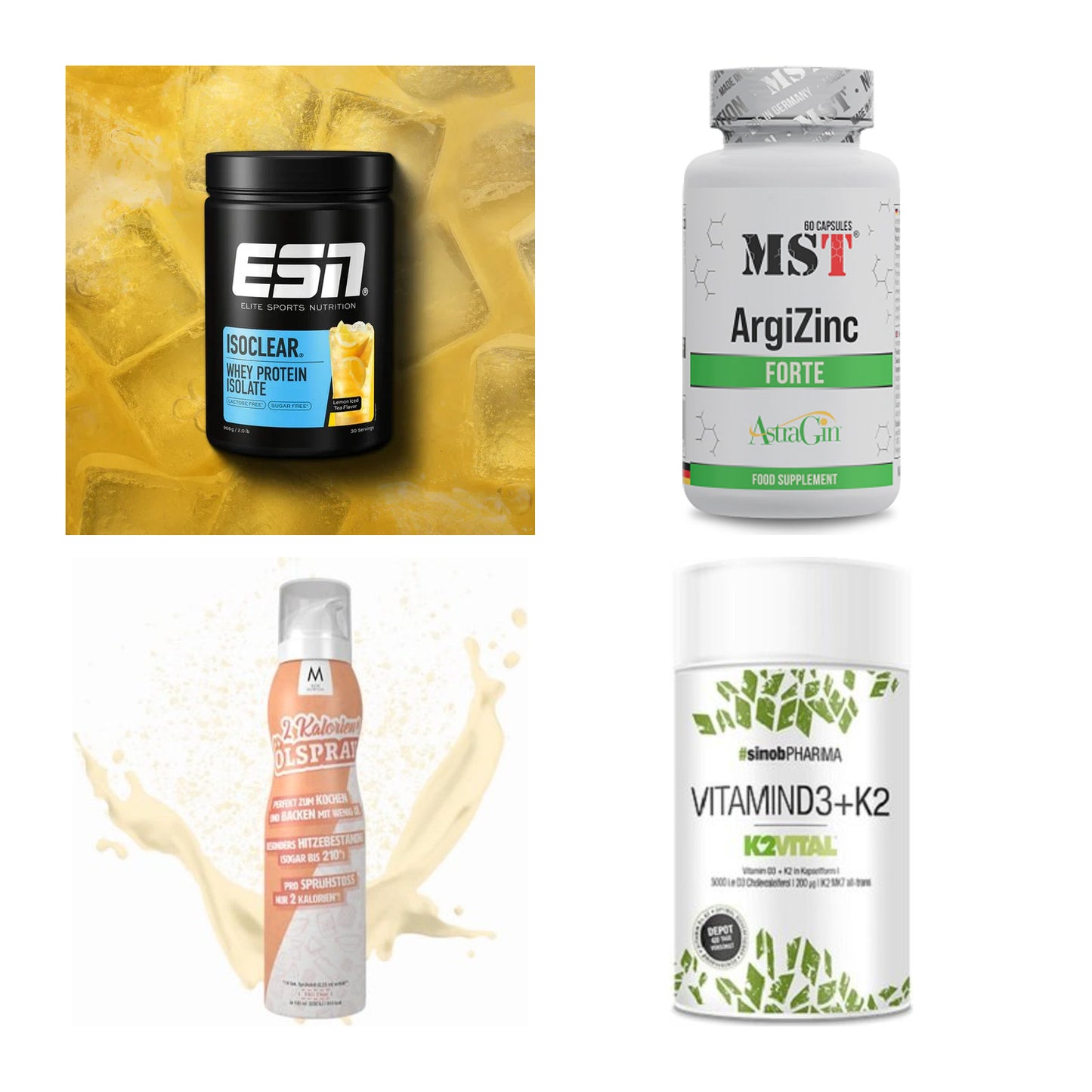 Wettkampfvorbereitung: ESN ISOCLEAR + MST ArgiZinc + 2 weitere – alle enthaltenen Artikel