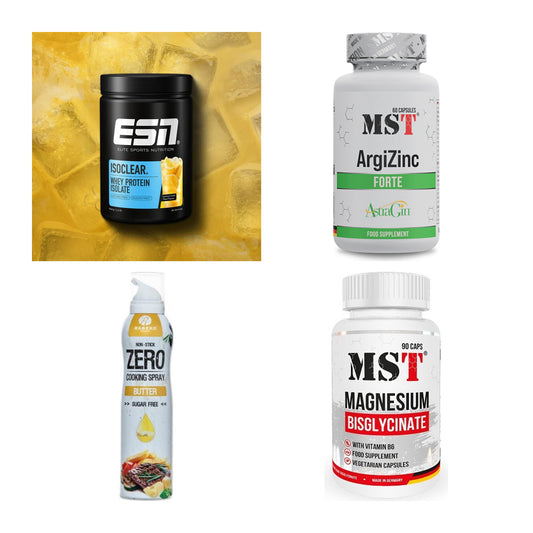 Wettkampfvorbereitung: ESN ISOCLEAR + MST ArgiZinc + 2 weitere – alle enthaltenen Artikel