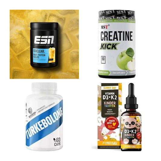 Wettkampfvorbereitung: ESN ISOCLEAR + MST Creatine + 2 weitere – alle enthaltenen Artikel