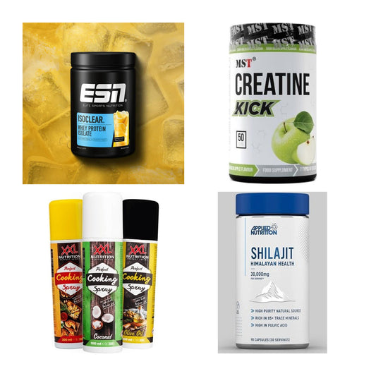 Wettkampfvorbereitung: ESN ISOCLEAR + MST Creatine + 2 weitere – alle enthaltenen Artikel