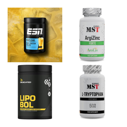 Wettkampfvorbereitung: ESN ISOCLEAR + MST ArgiZinc + 2 weitere – alle enthaltenen Artikel