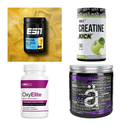 Wettkampfvorbereitung: ESN ISOCLEAR + MST Creatine + 2 weitere – alle enthaltenen Artikel