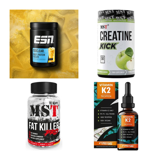 Wettkampfvorbereitung: ESN ISOCLEAR + MST Creatine + 2 weitere – alle enthaltenen Artikel