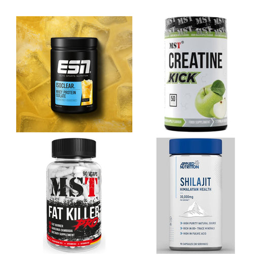 Wettkampfvorbereitung: ESN ISOCLEAR + MST Creatine + 2 weitere – alle enthaltenen Artikel
