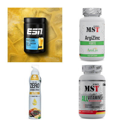 Wettkampfvorbereitung: ESN ISOCLEAR + MST ArgiZinc + 2 weitere – alle enthaltenen Artikel