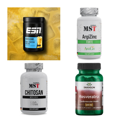 Wettkampfvorbereitung: ESN ISOCLEAR + MST ArgiZinc + 2 weitere – alle enthaltenen Artikel