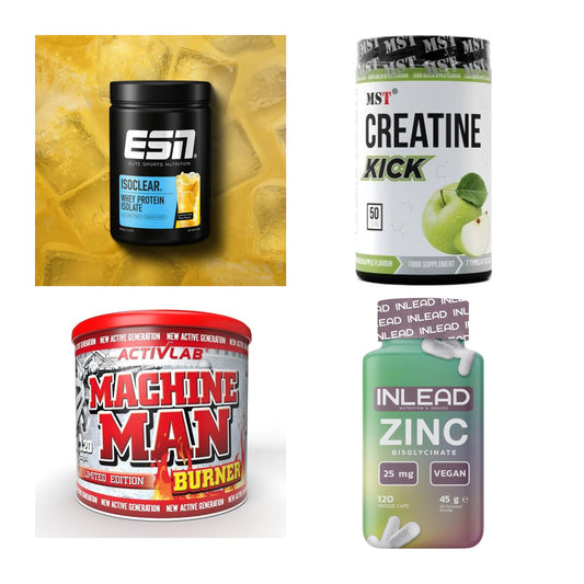 Wettkampfvorbereitung: ESN ISOCLEAR + MST Creatine + 2 weitere – alle enthaltenen Artikel