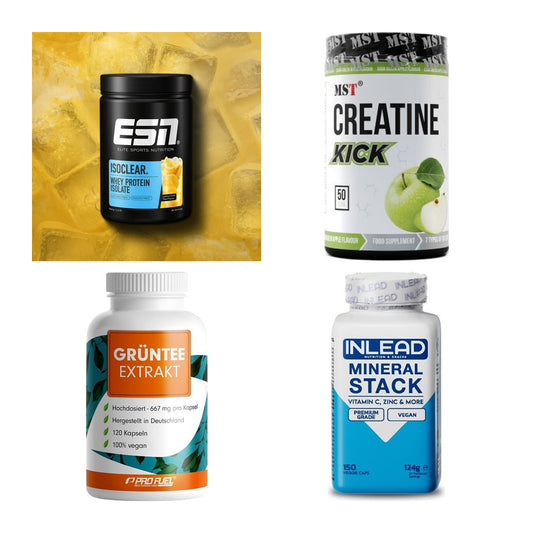 Wettkampfvorbereitung: ESN ISOCLEAR + MST Creatine + 2 weitere – alle enthaltenen Artikel