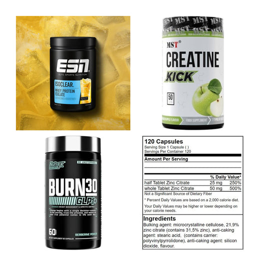 Wettkampfvorbereitung: ESN ISOCLEAR + MST Creatine + 2 weitere – alle enthaltenen Artikel