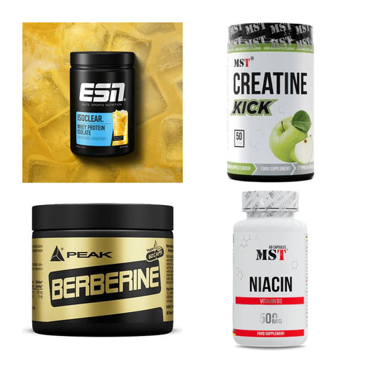 Wettkampfvorbereitung: ESN ISOCLEAR + MST Creatine + 2 weitere – alle enthaltenen Artikel