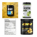 Wettkampfvorbereitung: ESN ISOCLEAR + MST Creatine + 2 weitere – alle enthaltenen Artikel