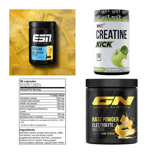 Wettkampfvorbereitung: ESN ISOCLEAR + MST Creatine + 2 weitere – alle enthaltenen Artikel