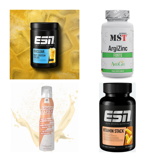 Wettkampfvorbereitung: ESN ISOCLEAR + MST ArgiZinc + 2 weitere – alle enthaltenen Artikel