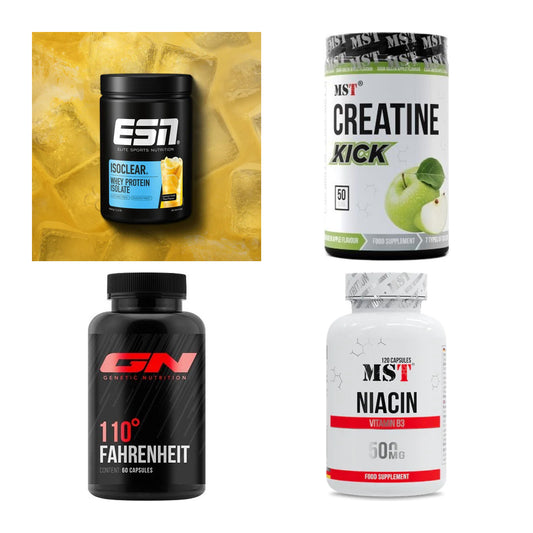 Wettkampfvorbereitung: ESN ISOCLEAR + MST Creatine + 2 weitere – alle enthaltenen Artikel