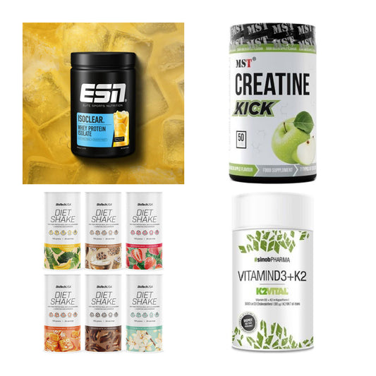 Wettkampfvorbereitung: ESN ISOCLEAR + MST Creatine + 2 weitere – alle enthaltenen Artikel