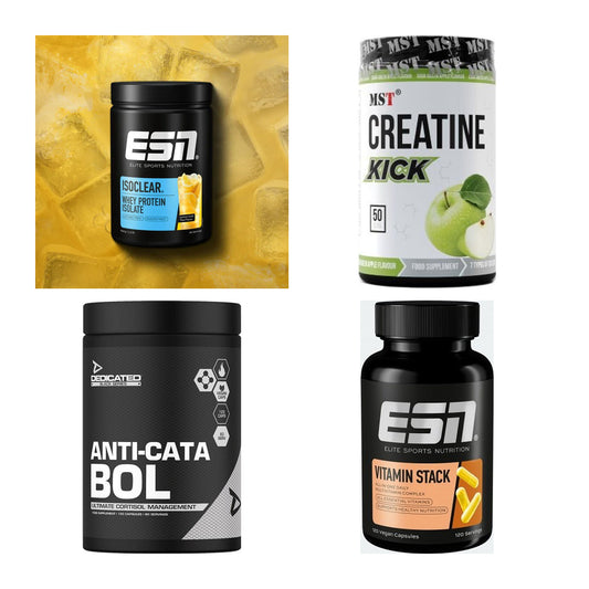 Wettkampfvorbereitung: ESN ISOCLEAR + MST Creatine + 2 weitere – alle enthaltenen Artikel