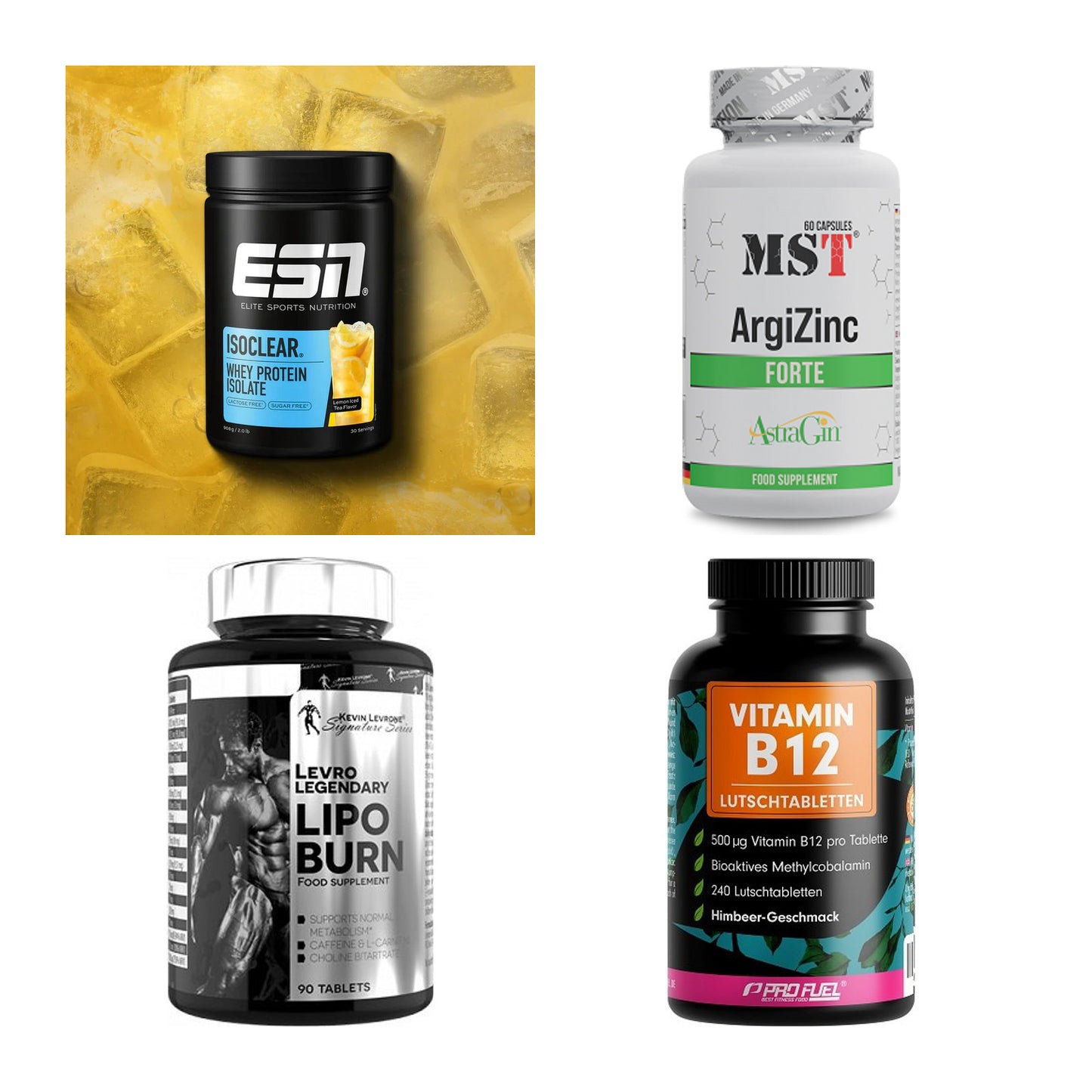 Wettkampfvorbereitung: ESN ISOCLEAR + MST ArgiZinc + 2 weitere – alle enthaltenen Artikel