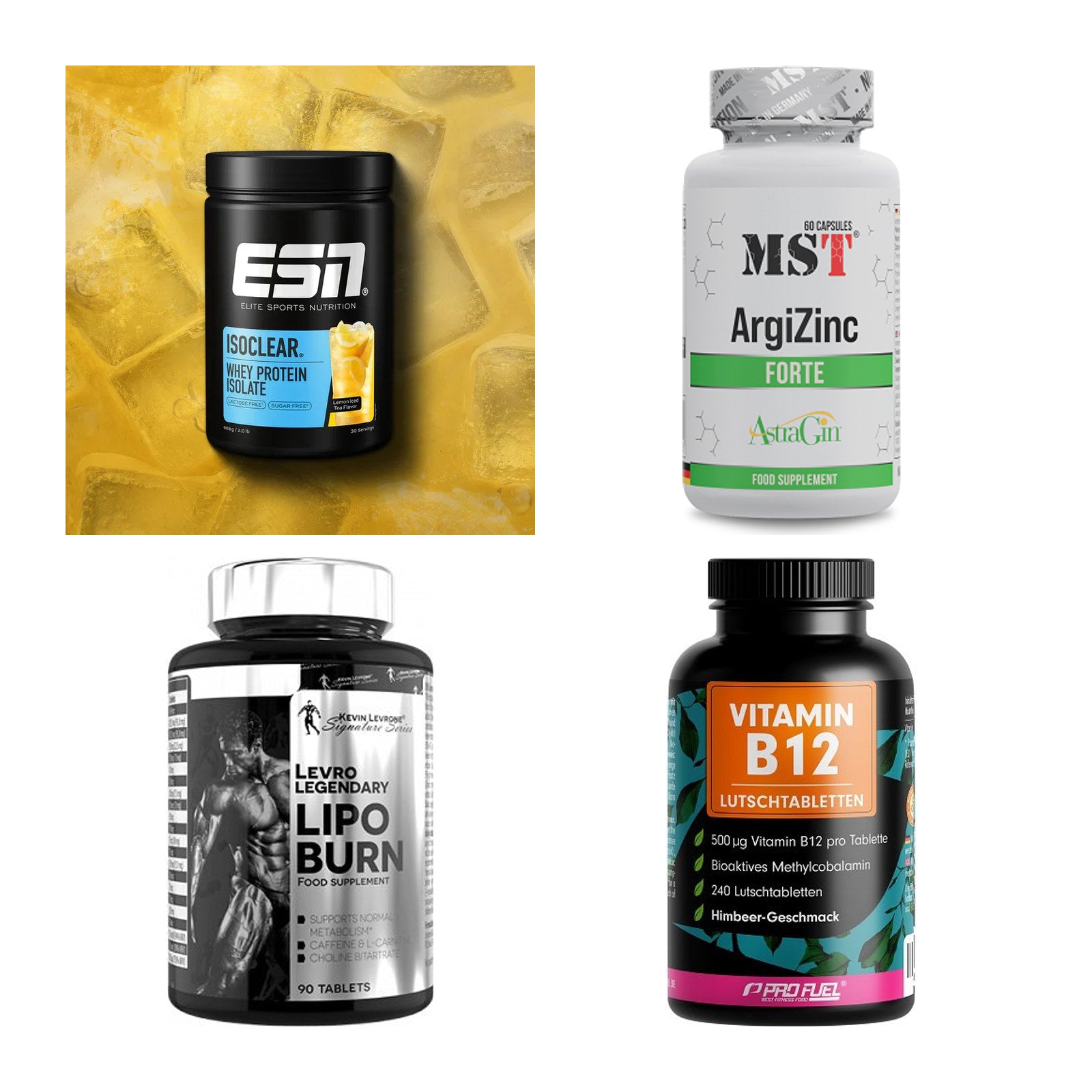 Wettkampfvorbereitung: ESN ISOCLEAR + MST ArgiZinc + 2 weitere – alle enthaltenen Artikel