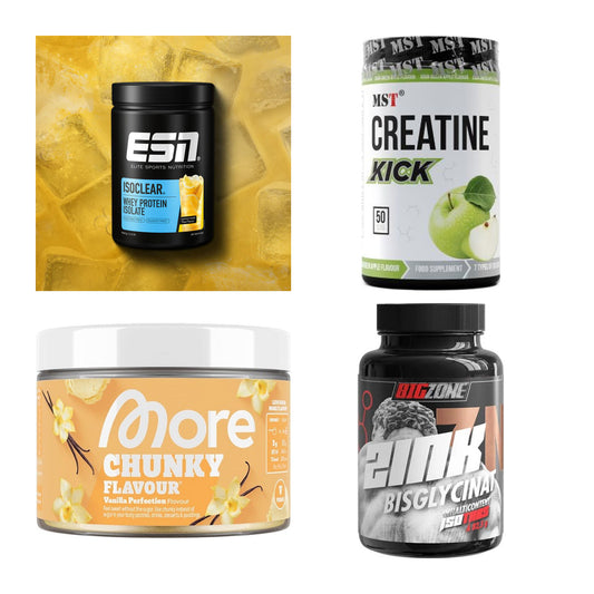 Wettkampfvorbereitung: ESN ISOCLEAR + MST Creatine + 2 weitere – alle enthaltenen Artikel