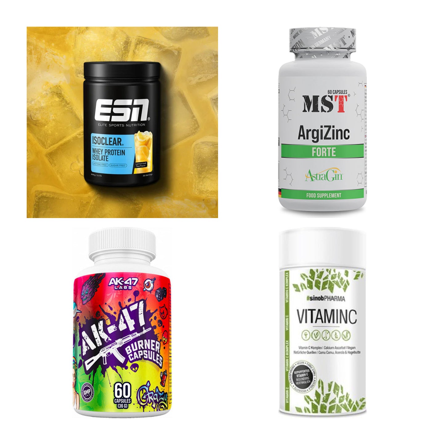 Wettkampfvorbereitung: ESN ISOCLEAR + MST ArgiZinc + 2 weitere – alle enthaltenen Artikel