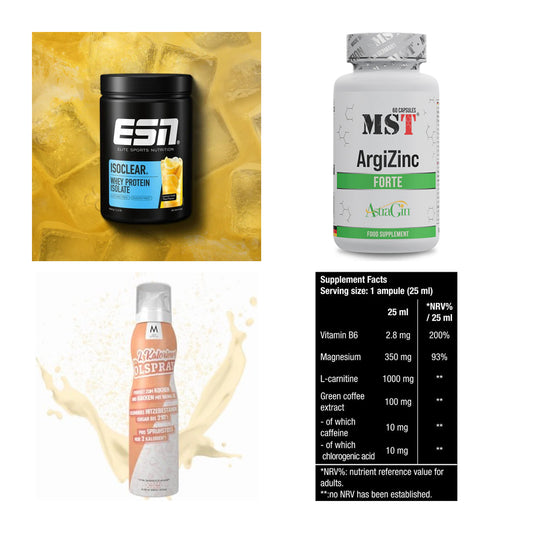 Wettkampfvorbereitung: ESN ISOCLEAR + MST ArgiZinc + 2 weitere – alle enthaltenen Artikel