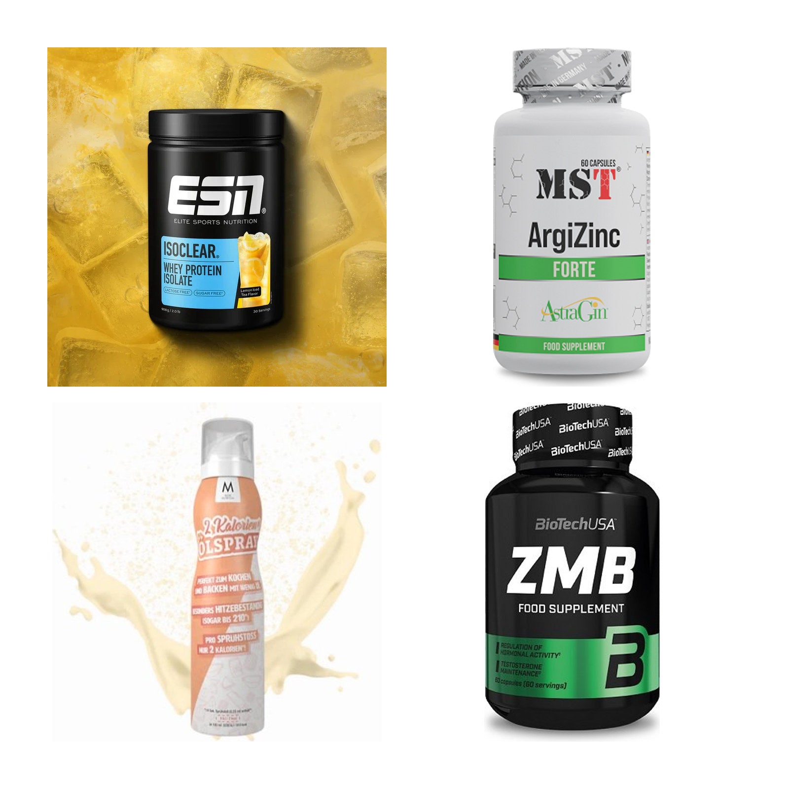 Wettkampfvorbereitung: ESN ISOCLEAR + MST ArgiZinc + 2 weitere – alle enthaltenen Artikel