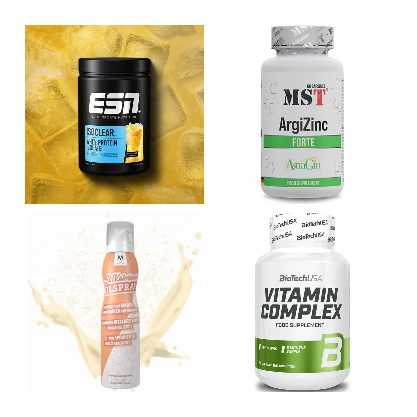Wettkampfvorbereitung: ESN ISOCLEAR + MST ArgiZinc + 2 weitere – alle enthaltenen Artikel