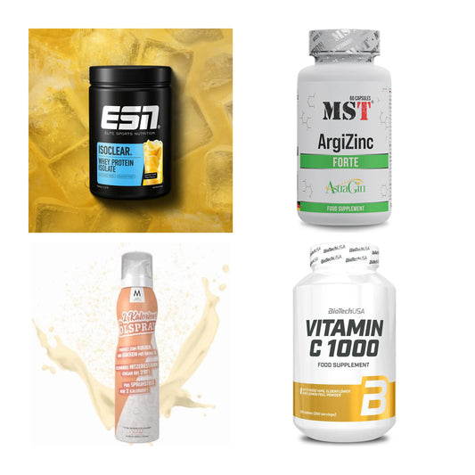 Wettkampfvorbereitung: ESN ISOCLEAR + MST ArgiZinc + 2 weitere – alle enthaltenen Artikel