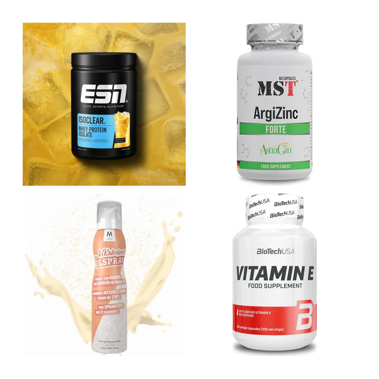Wettkampfvorbereitung: ESN ISOCLEAR + MST ArgiZinc + 2 weitere – alle enthaltenen Artikel