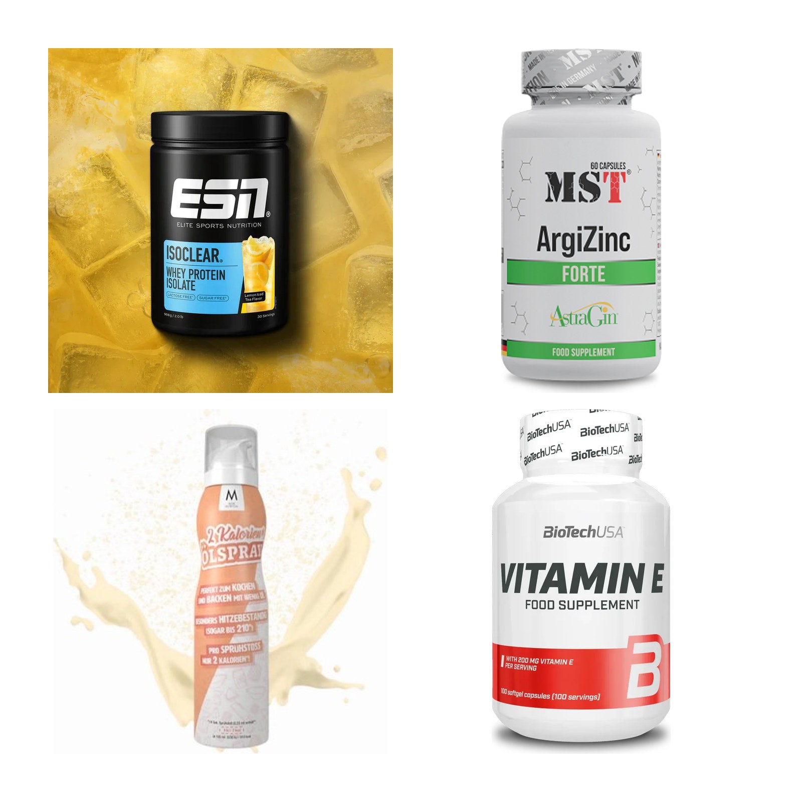Wettkampfvorbereitung: ESN ISOCLEAR + MST ArgiZinc + 2 weitere – alle enthaltenen Artikel