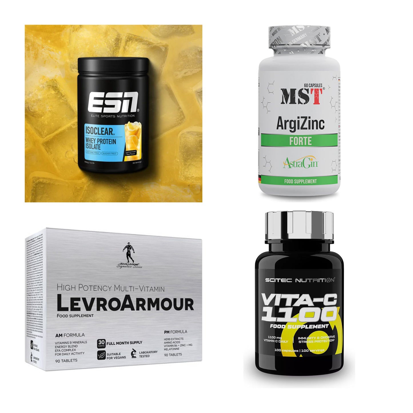 Wettkampfvorbereitung: ESN ISOCLEAR + MST ArgiZinc + 2 weitere – alle enthaltenen Artikel