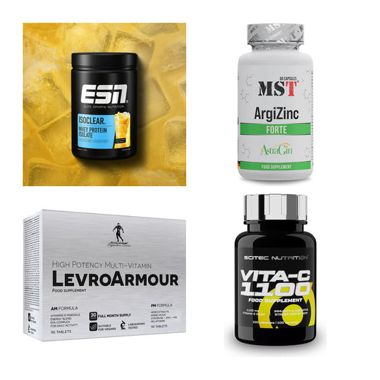 Wettkampfvorbereitung: ESN ISOCLEAR + MST ArgiZinc + 2 weitere – alle enthaltenen Artikel