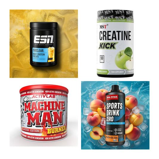 Wettkampfvorbereitung: ESN ISOCLEAR + MST Creatine + 2 weitere – alle enthaltenen Artikel