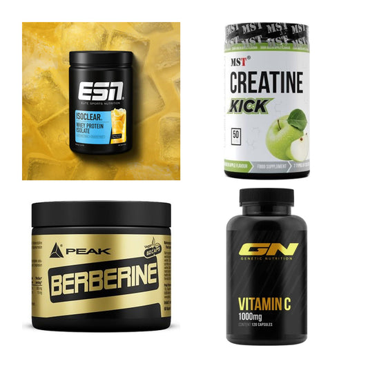 Wettkampfvorbereitung: ESN ISOCLEAR + MST Creatine + 2 weitere – alle enthaltenen Artikel