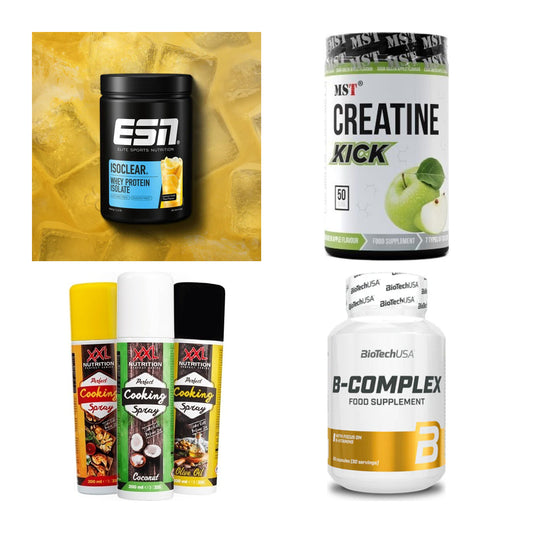 Wettkampfvorbereitung: ESN ISOCLEAR + MST Creatine + 2 weitere – alle enthaltenen Artikel