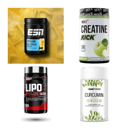 Wettkampfvorbereitung: ESN ISOCLEAR + MST Creatine + 2 weitere – alle enthaltenen Artikel