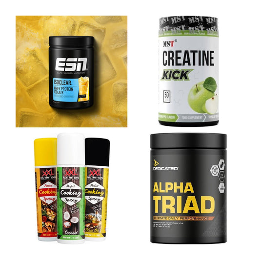 Wettkampfvorbereitung: ESN ISOCLEAR + MST Creatine + 2 weitere – alle enthaltenen Artikel