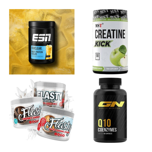 Wettkampfvorbereitung: ESN ISOCLEAR + MST Creatine + 2 weitere – alle enthaltenen Artikel
