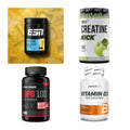 Wettkampfvorbereitung: ESN ISOCLEAR + MST Creatine + 2 weitere – alle enthaltenen Artikel